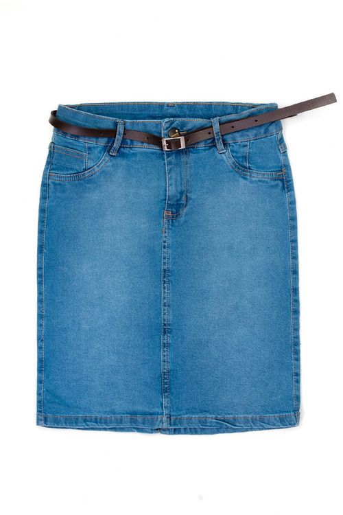 Saia Midi Fem C/ Elas Jeans 36718